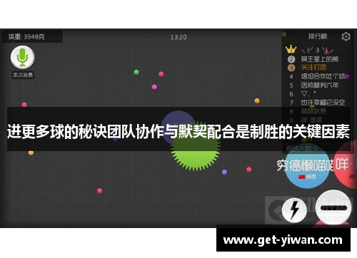 进更多球的秘诀团队协作与默契配合是制胜的关键因素 进更多球的秘诀团队协作与默契配合是制胜的关键因素